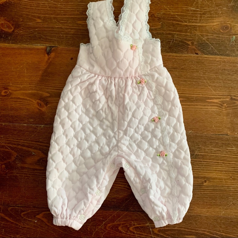 Vintage Quilted Baby Girl One Piece